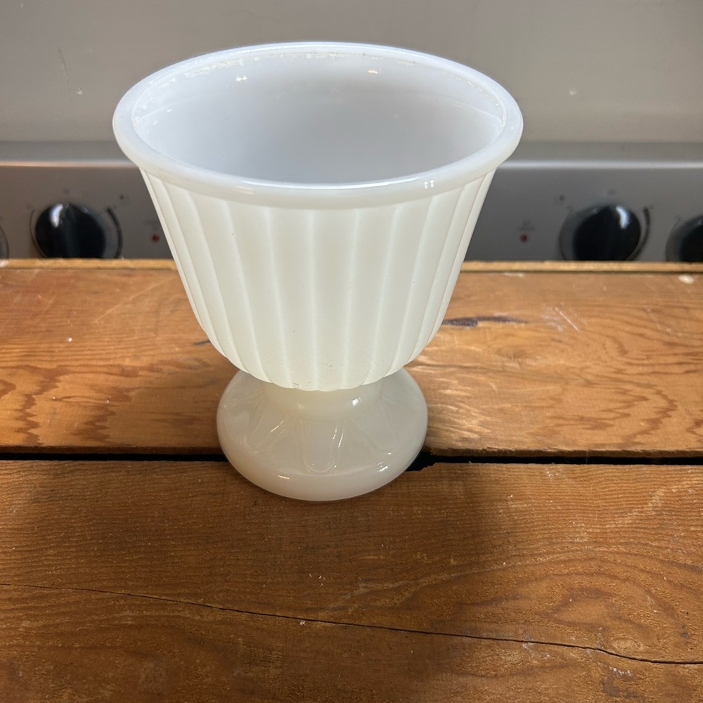 Elegant White Pedestal Vase